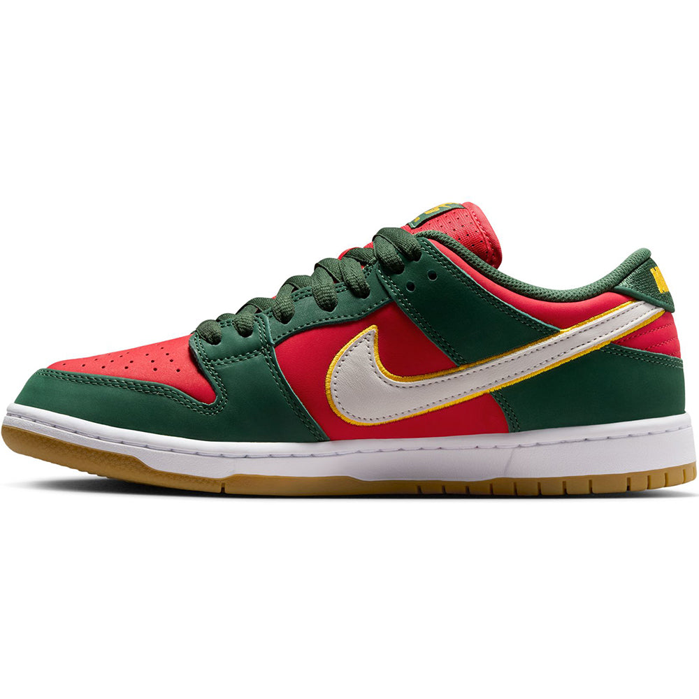 Nike SB Dunk Low Pro Premium Shoes Fir/White-University Gold-Fire Red