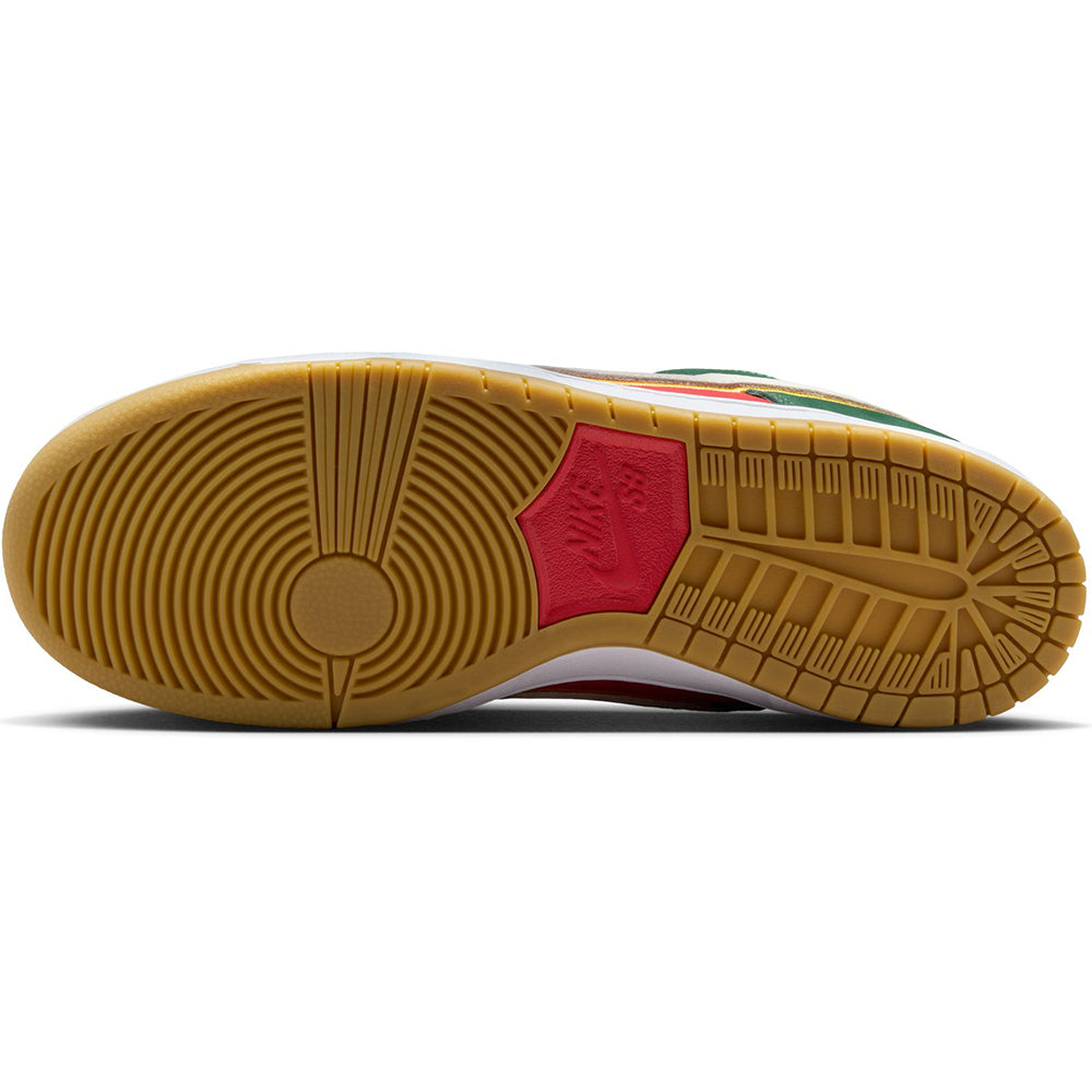 Nike SB Dunk Low Pro Premium Shoes Fir/White-University Gold-Fire Red