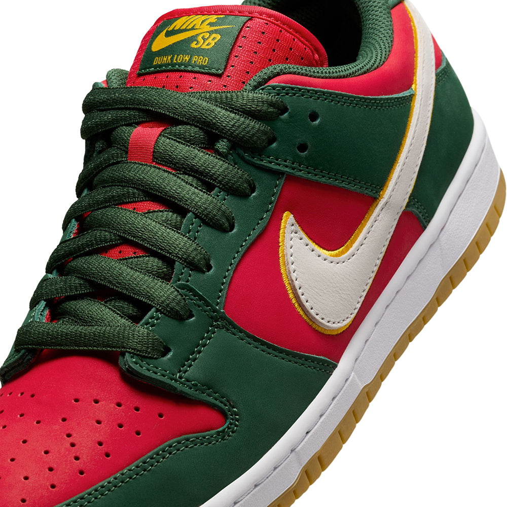 Nike SB Dunk Low Pro Premium Shoes Fir/White-University Gold-Fire Red