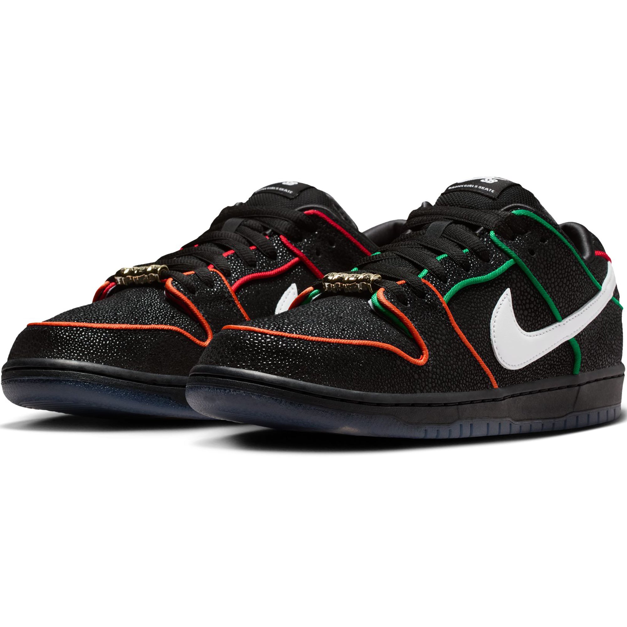 Nike SB Dunk Low Pro Shoes Black/White-Challenge Red-Total Orange