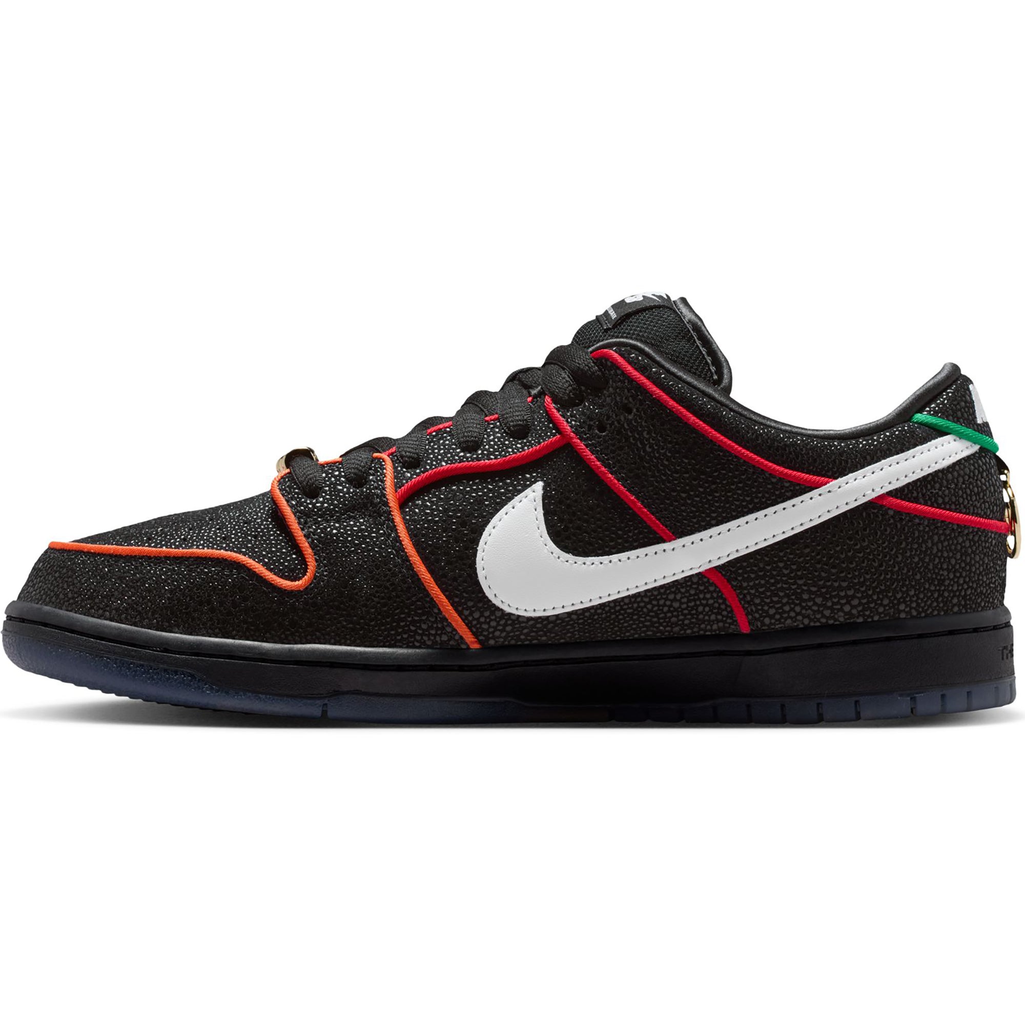 Nike SB Dunk Low Pro Shoes Black/White-Challenge Red-Total Orange