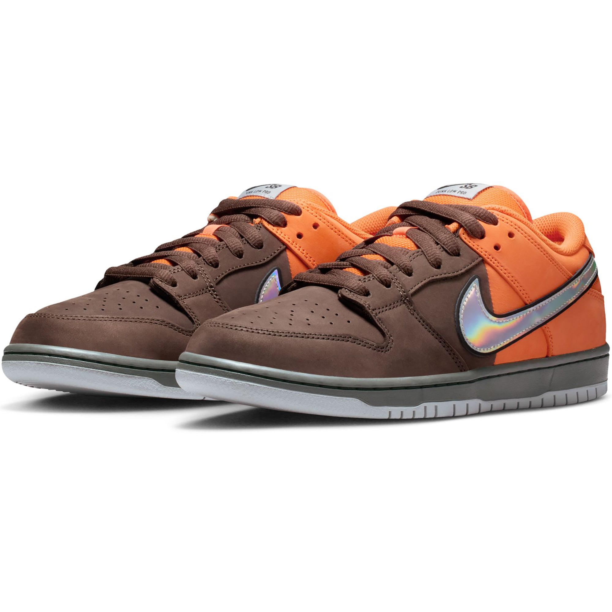 Nike SB Dunk Low Pro "Fast Pass" Shoes Safety Orange/Wolf Grey-Baroque Brown