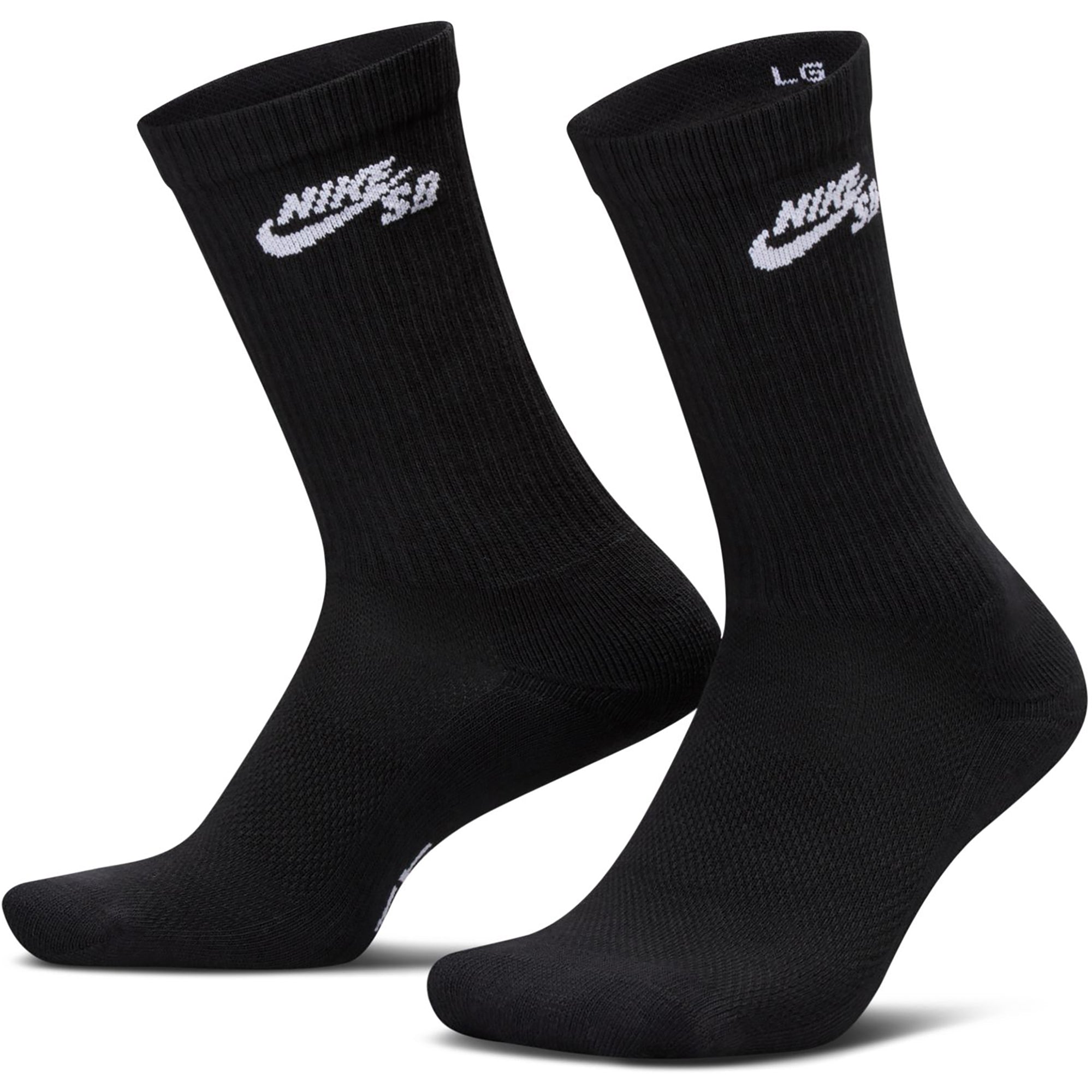 Nike SB Everyday Elevated Skate Socks 3 Pairs Black