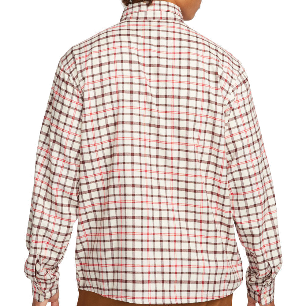 Nike SB Flannel Long-Sleeve Woven Button-Up Coconut Milk/Light Bone