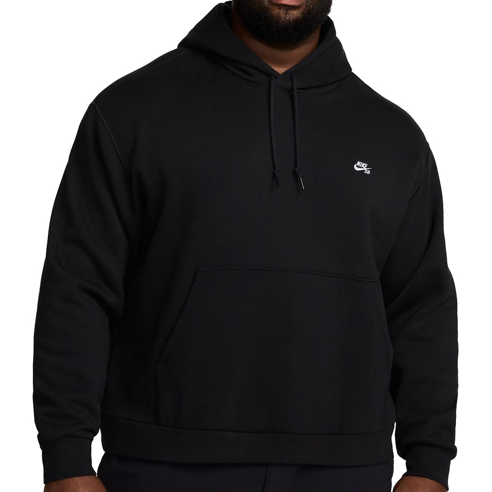 Nike SB Essential Logo Fleece Pullover Hoodie Black/White