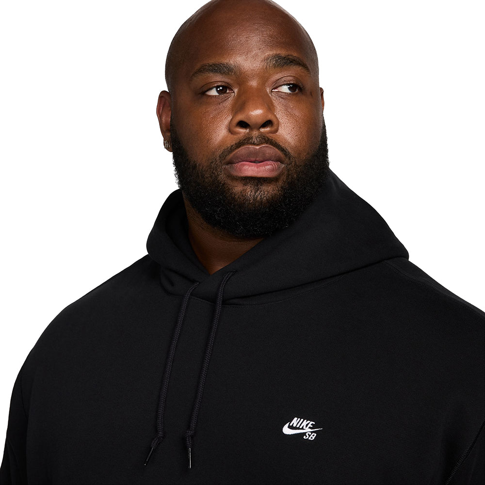 Nike SB Essential Logo Fleece Pullover Hoodie Black/White