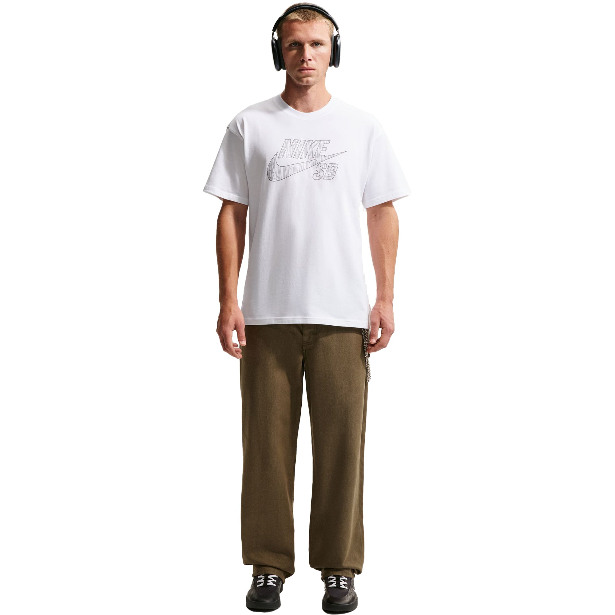 Nike SB Logo Fill Skate T-Shirt White