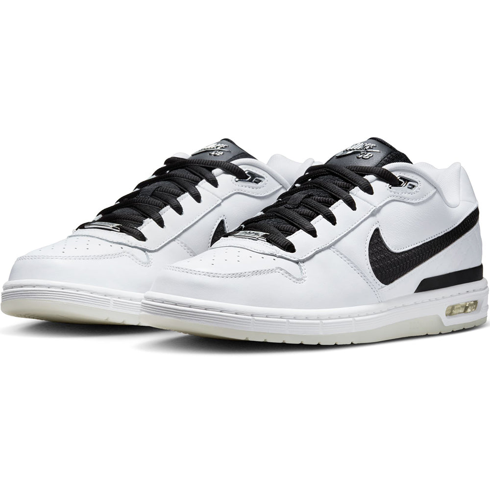 Nike SB Paul Rodriguez Zoom Air Low Shoes White/Black-White-Clear