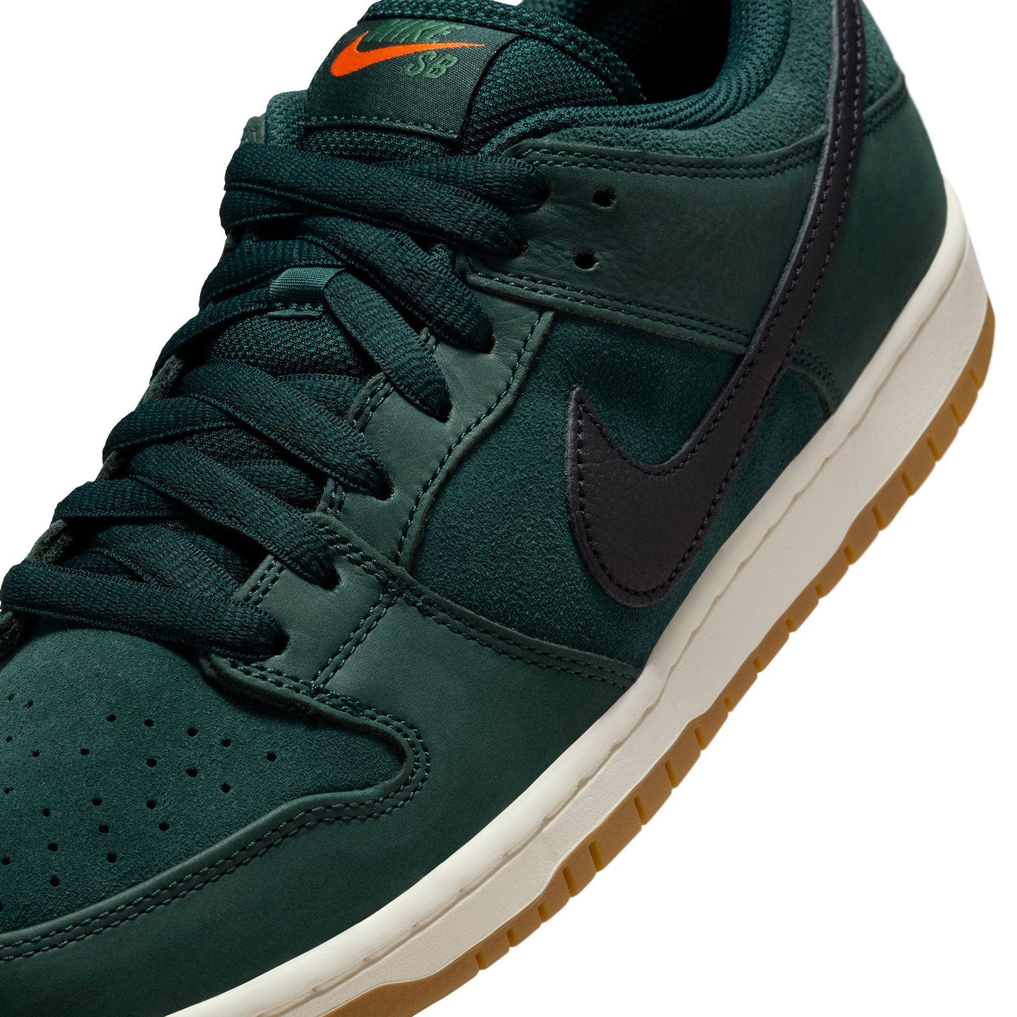 Nike SB Orange Label Dunk Low Pro ISO Shoes Deep Fir/Black-Fir-Sail