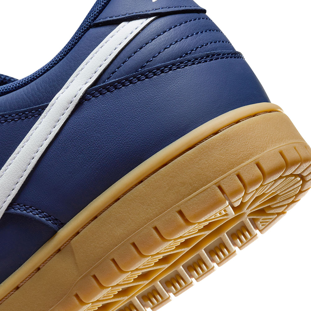 Nike SB Orange Label Dunk Low Pro ISO Shoes Navy/White-Navy-Gum Light Brown