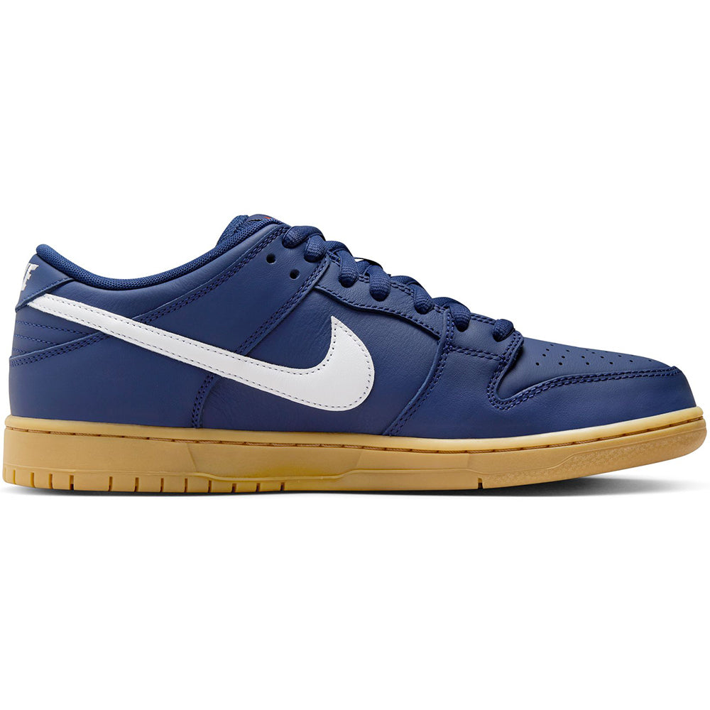 Nike SB Orange Label Dunk Low Pro ISO Shoes Navy/White-Navy-Gum Light Brown