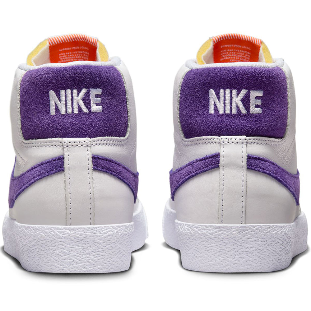 Nike SB Orange Label Zoom Blazer Mid ISO Shoes White/Court Purple-White-Gum Light Brown