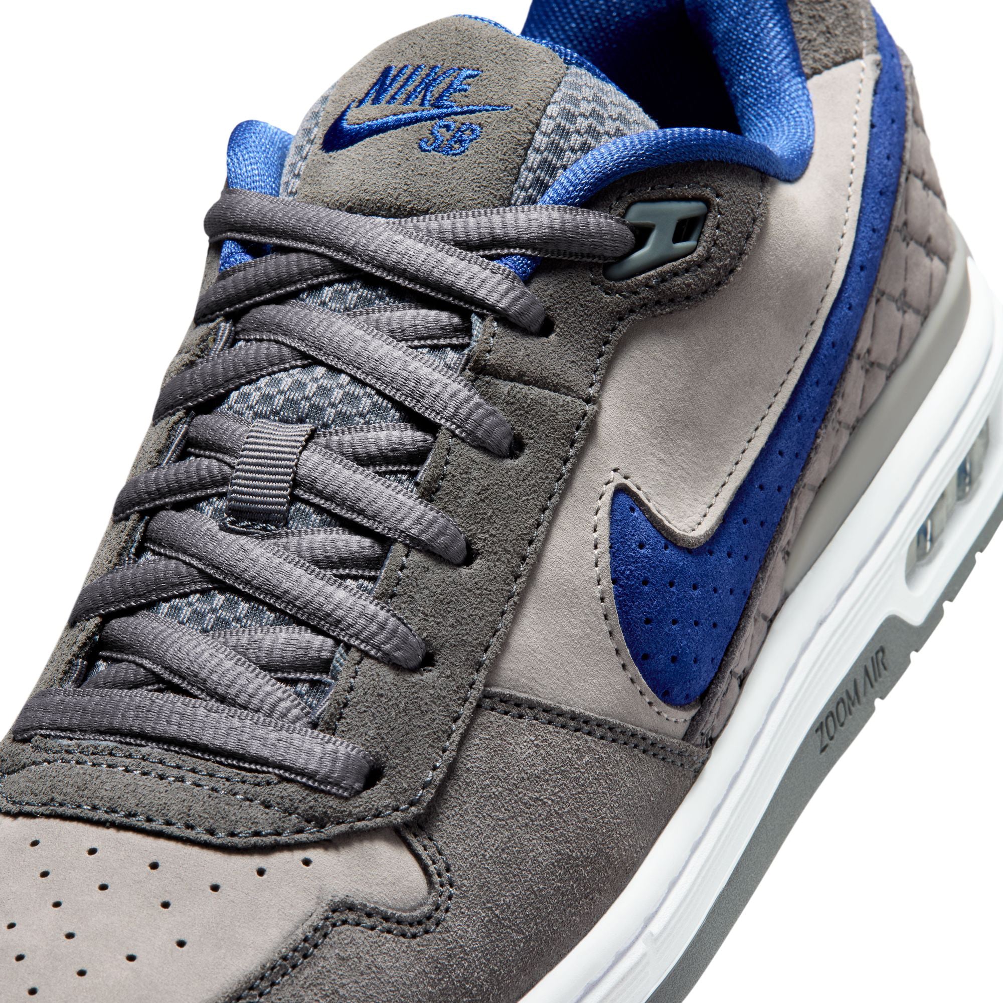 Nike SB Paul Rodriguez Zoom Air Low "Dodgers" Shoes Flint Grey/Deep Royal Blue-Flint Grey