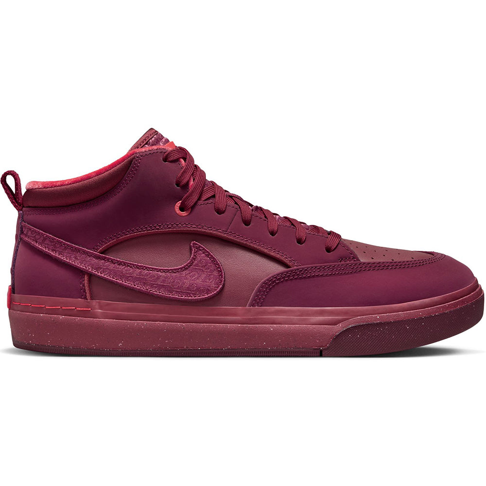 Nike SB React Leo Premium Shoes Dark Beetroot/Dark Beetroot-Team Red