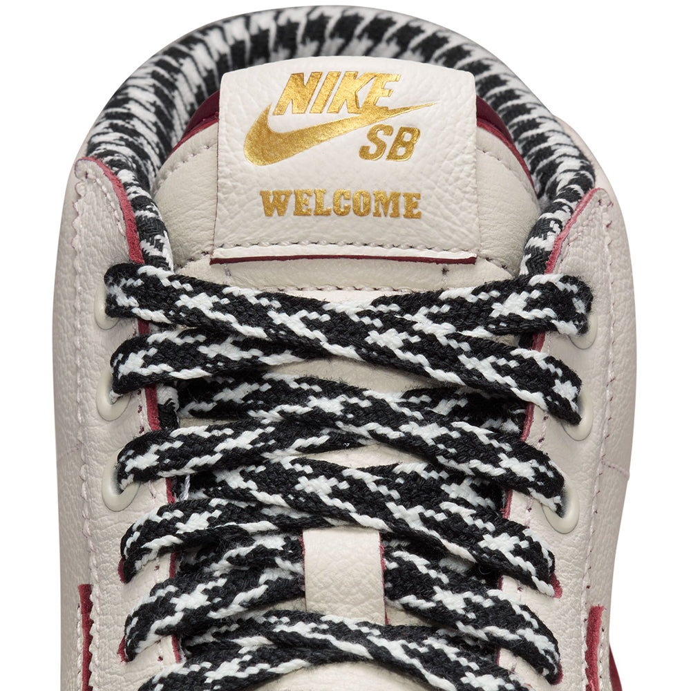 Nike SB x Welcome Madrid Zoom Blazer Mid Shoes Sail/Dark Beetroot-White