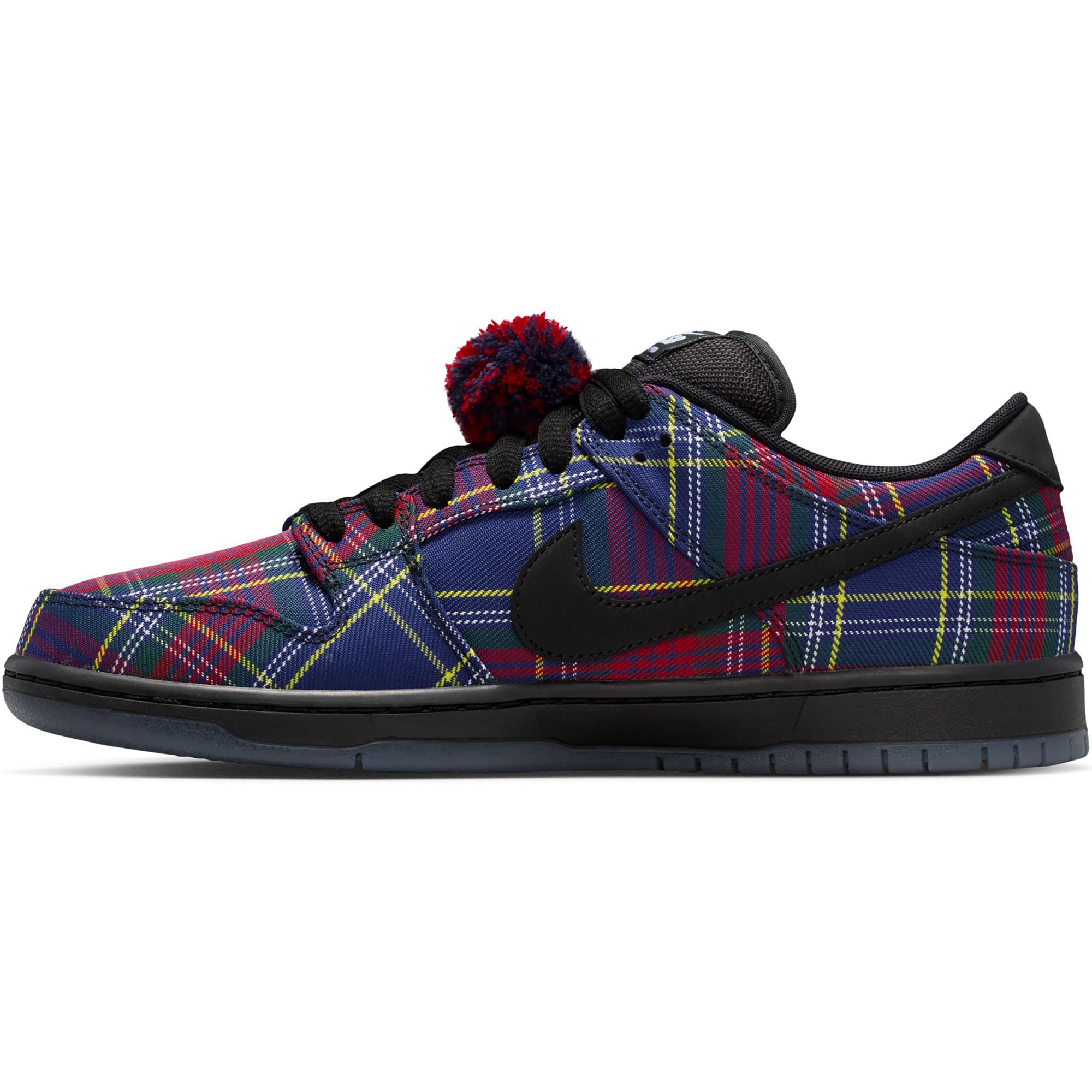 Nike SB Dunk Low Pro "Nardwuar" Shoes University Red/Black-Yellow Strike-Deep Royal Blue
