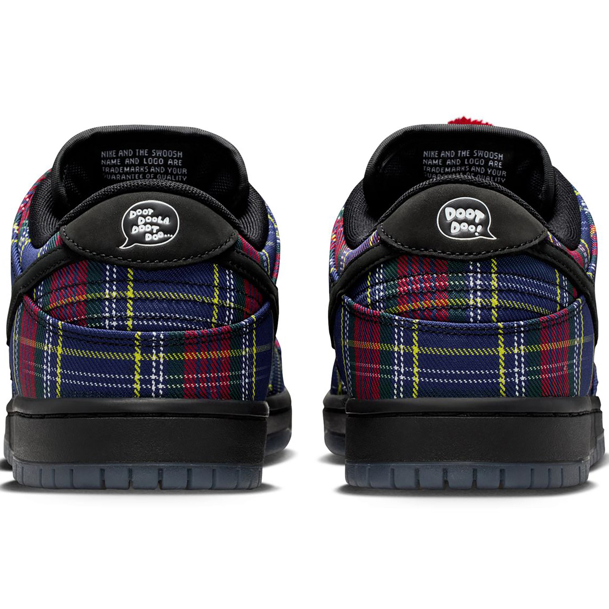 Nike SB Dunk Low Pro "Nardwuar" Shoes University Red/Black-Yellow Strike-Deep Royal Blue