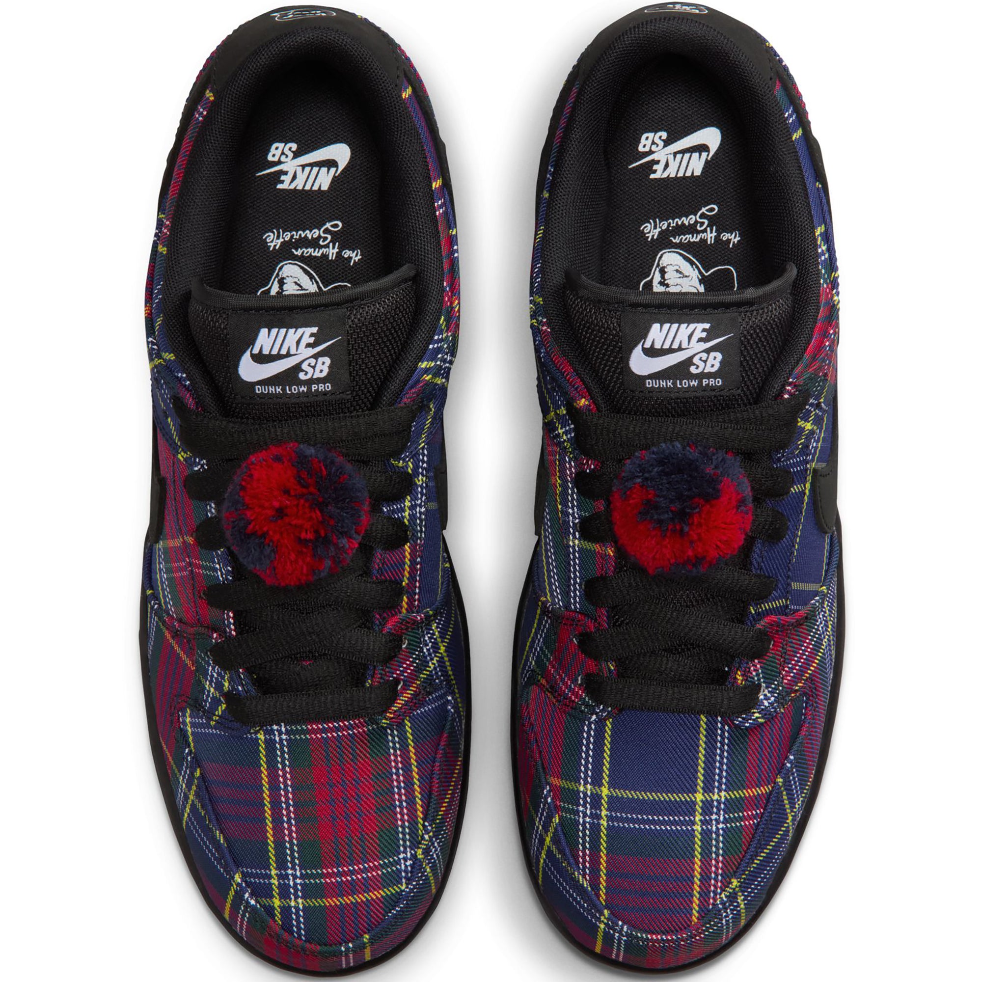 Nike SB Dunk Low Pro "Nardwuar" Shoes University Red/Black-Yellow Strike-Deep Royal Blue