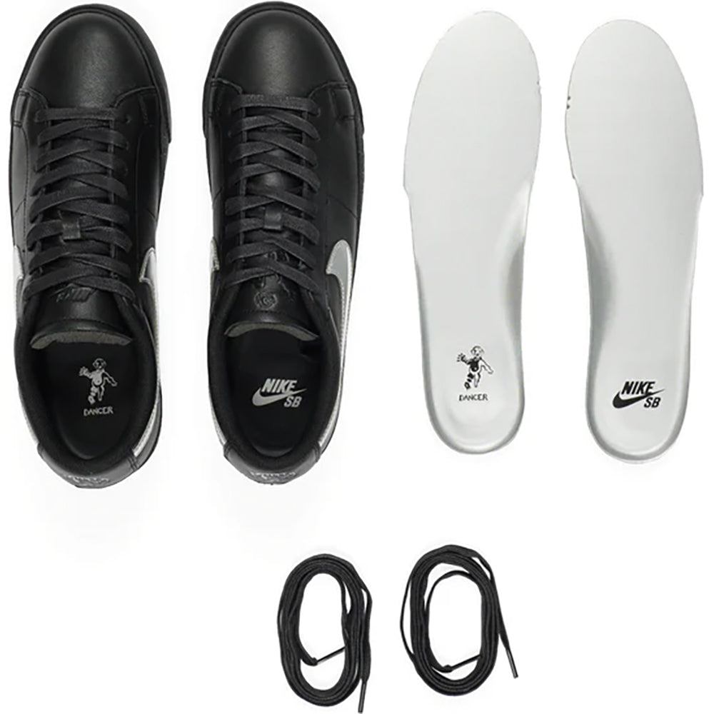 Nike SB x Dancer Zoom Blazer Low Pro QS Shoes Black/Metallic Silver-Black