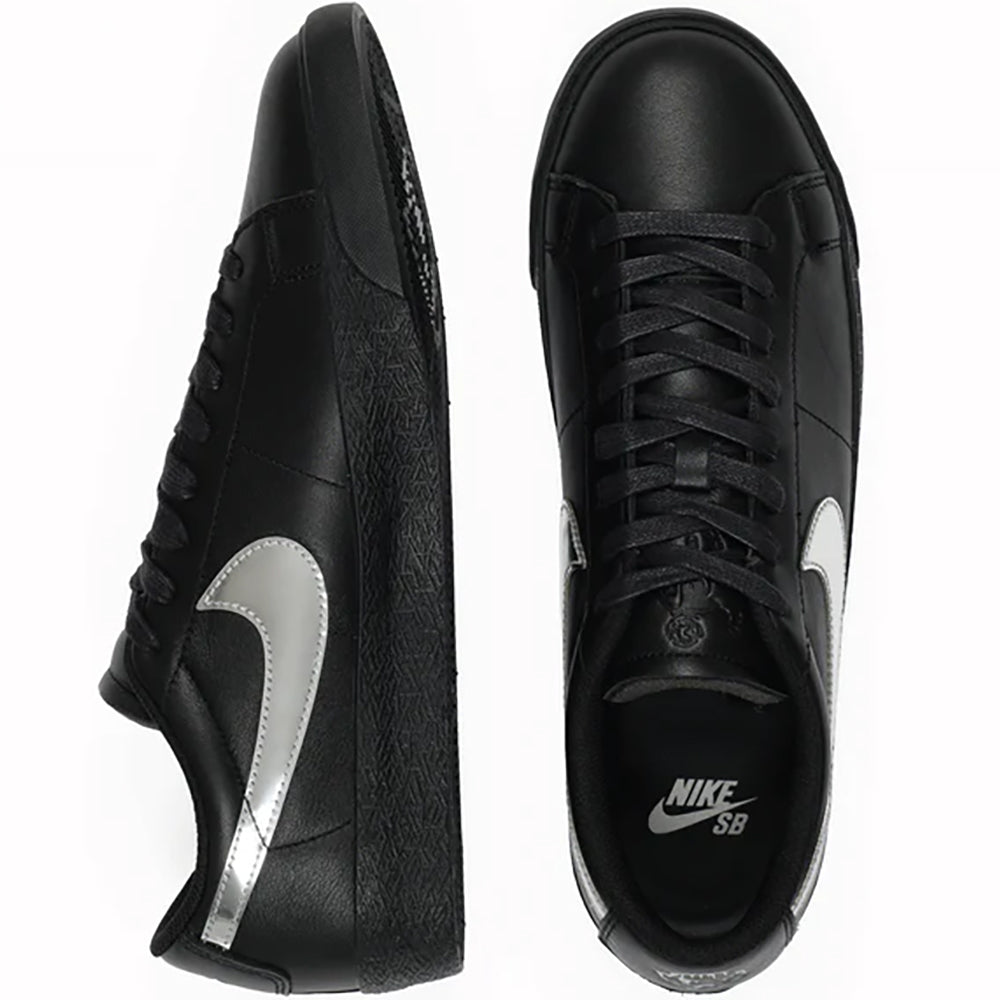 Nike SB x Dancer Zoom Blazer Low Pro QS Shoes Black/Metallic Silver-Black