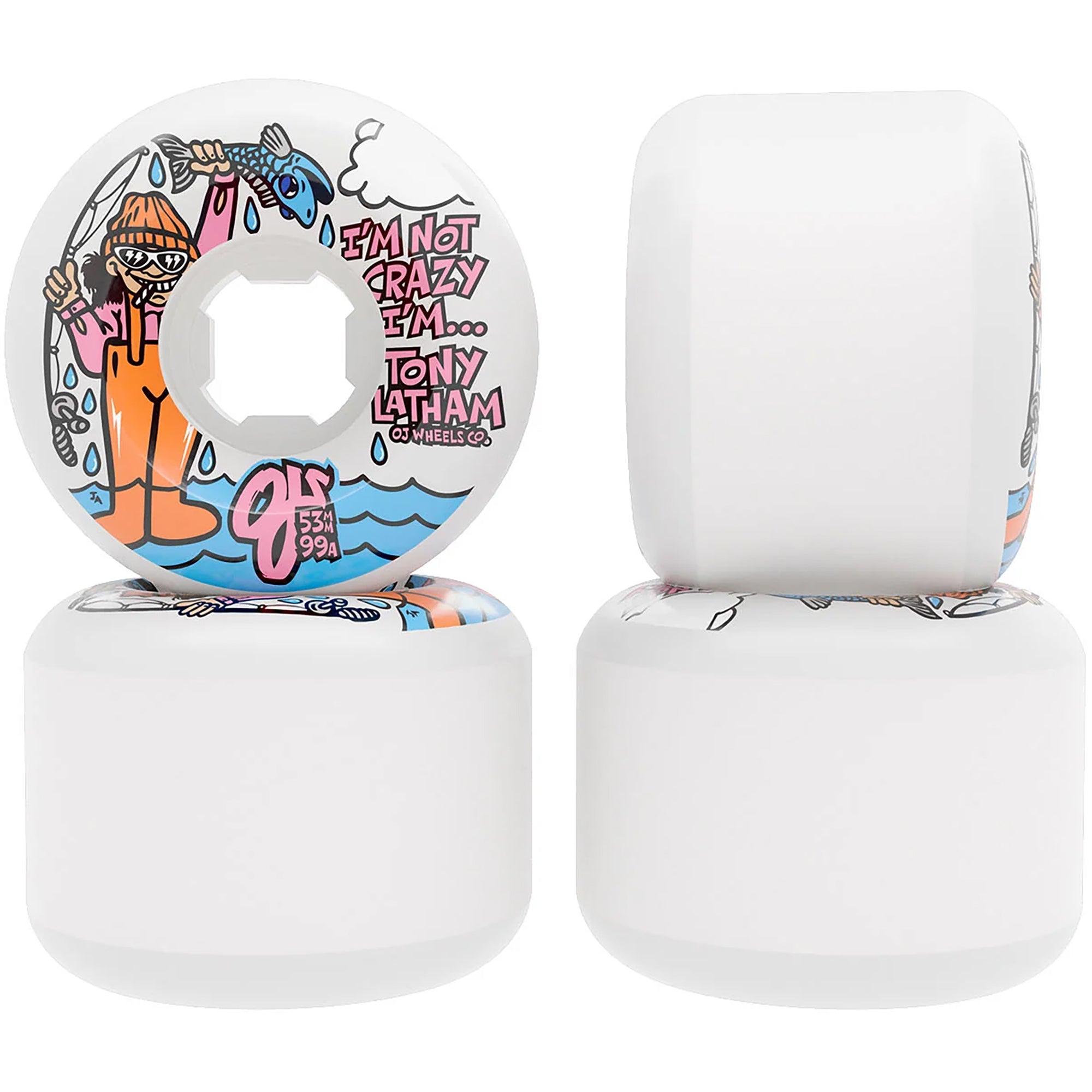 OJ Tony Latham Elite Full Combo 99a Skateboard Wheels 53mm