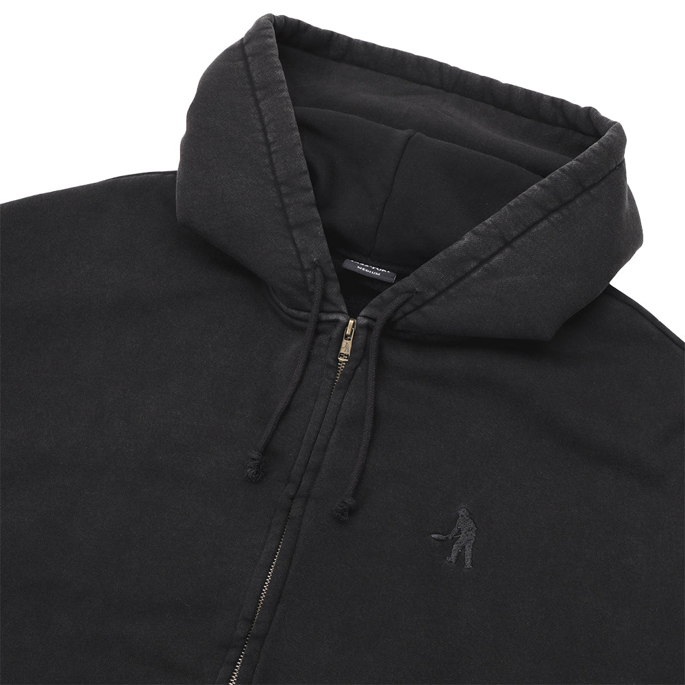 Pass~Port Solid Workers Zip Hood Washed Black