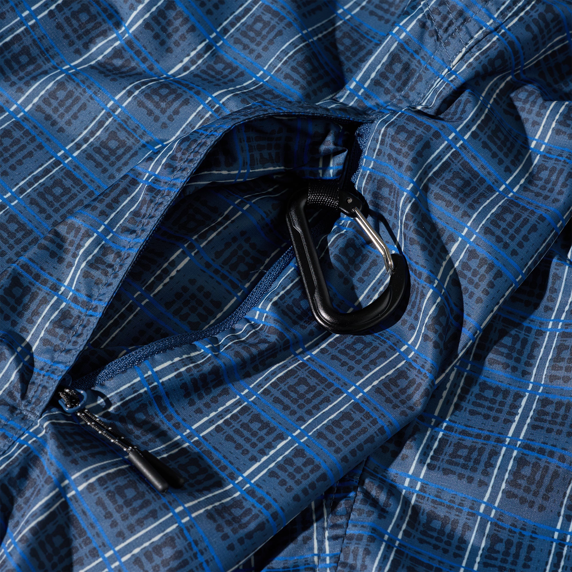 Polar Skate Co Chase Light Shell Jacket Blue Check