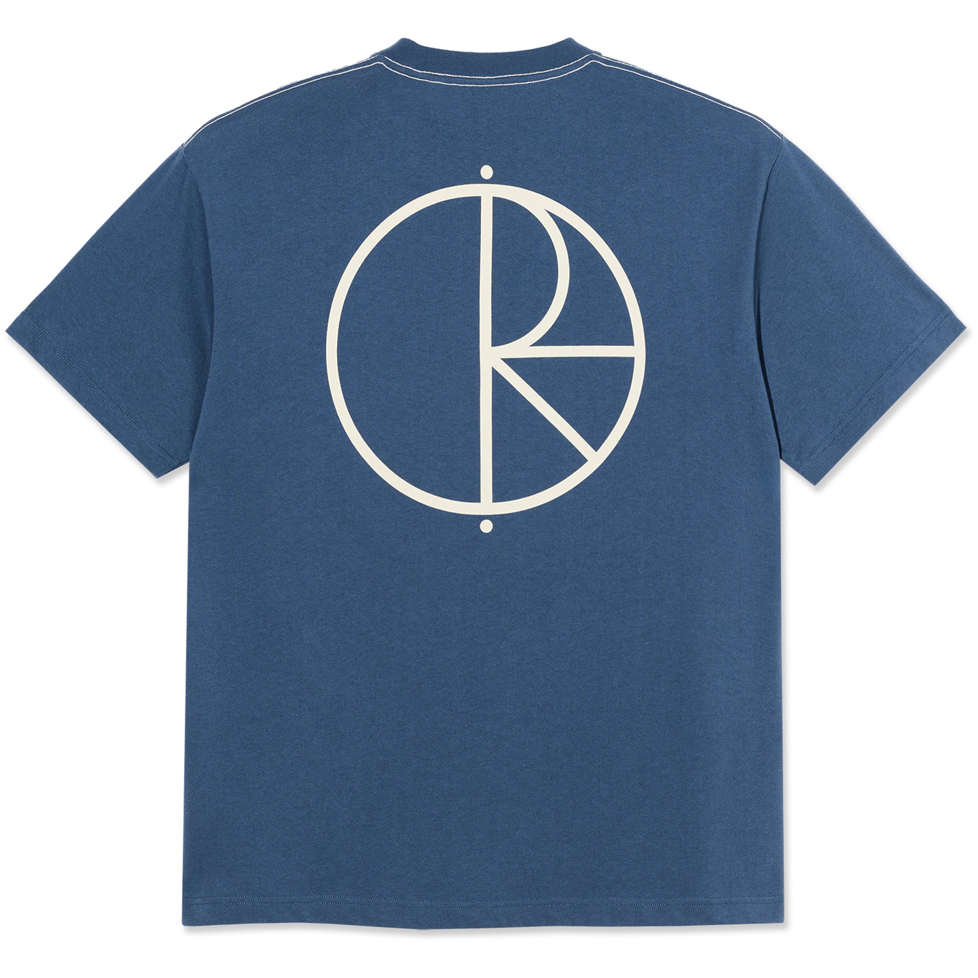 Polar Skate Co Stroke Logo Contrast Tee Grey Blue