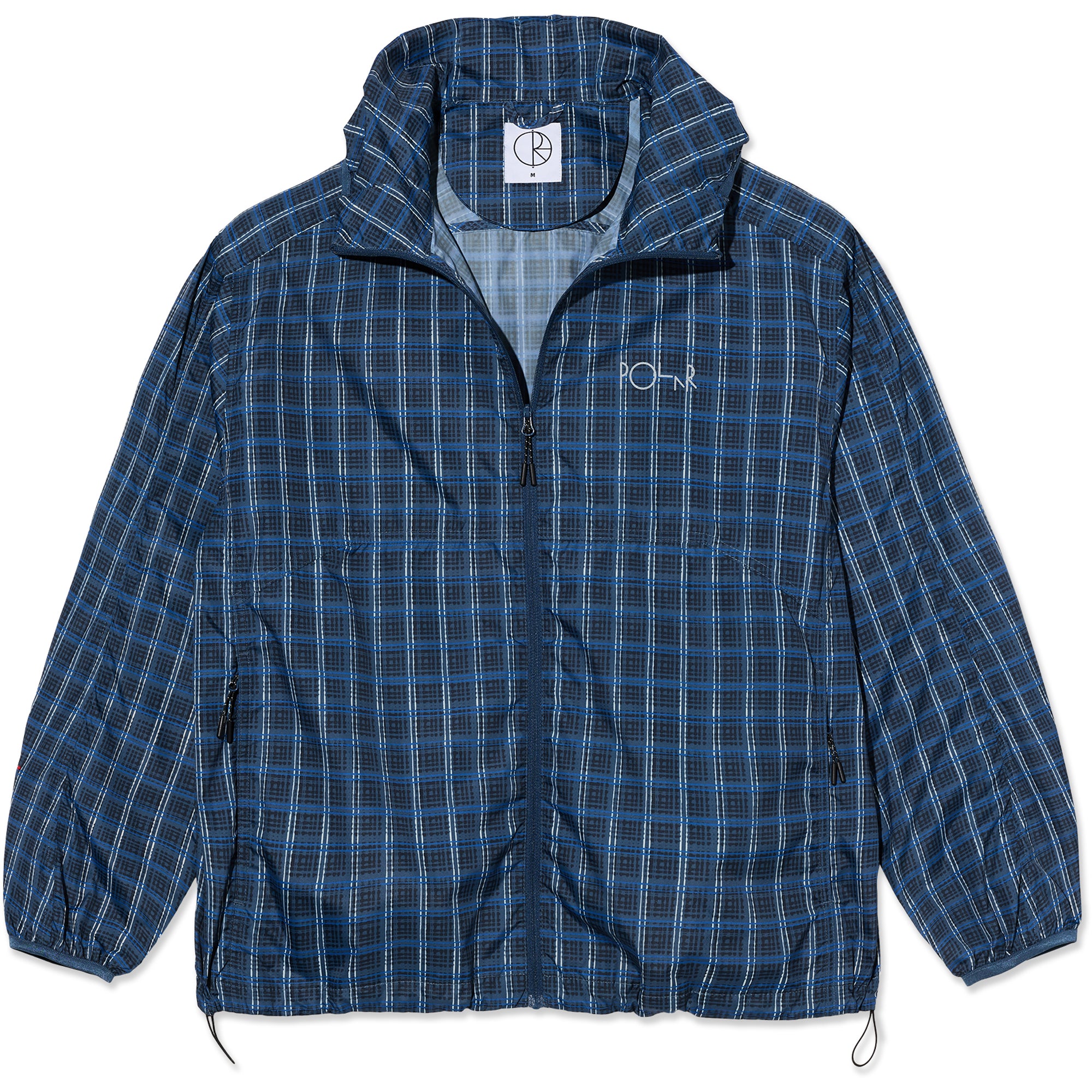 Polar Skate Co Chase Light Shell Jacket Blue Check