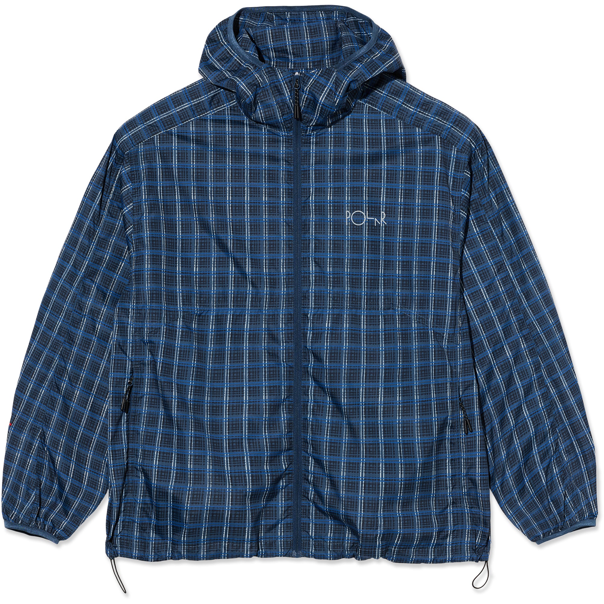 Polar Skate Co Chase Light Shell Jacket Blue Check