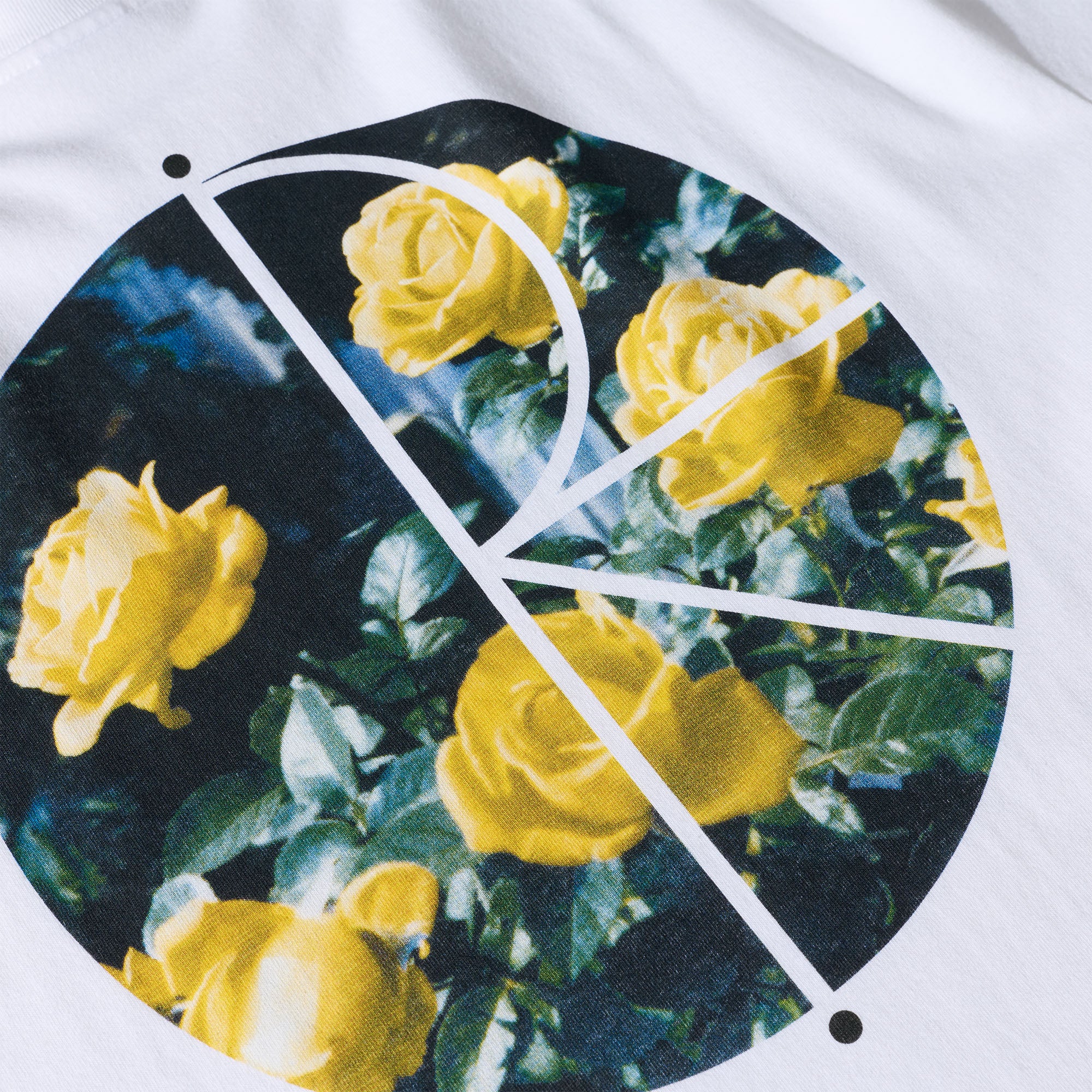 Polar Skate Co Märtas Roses Fill Logo Tee White