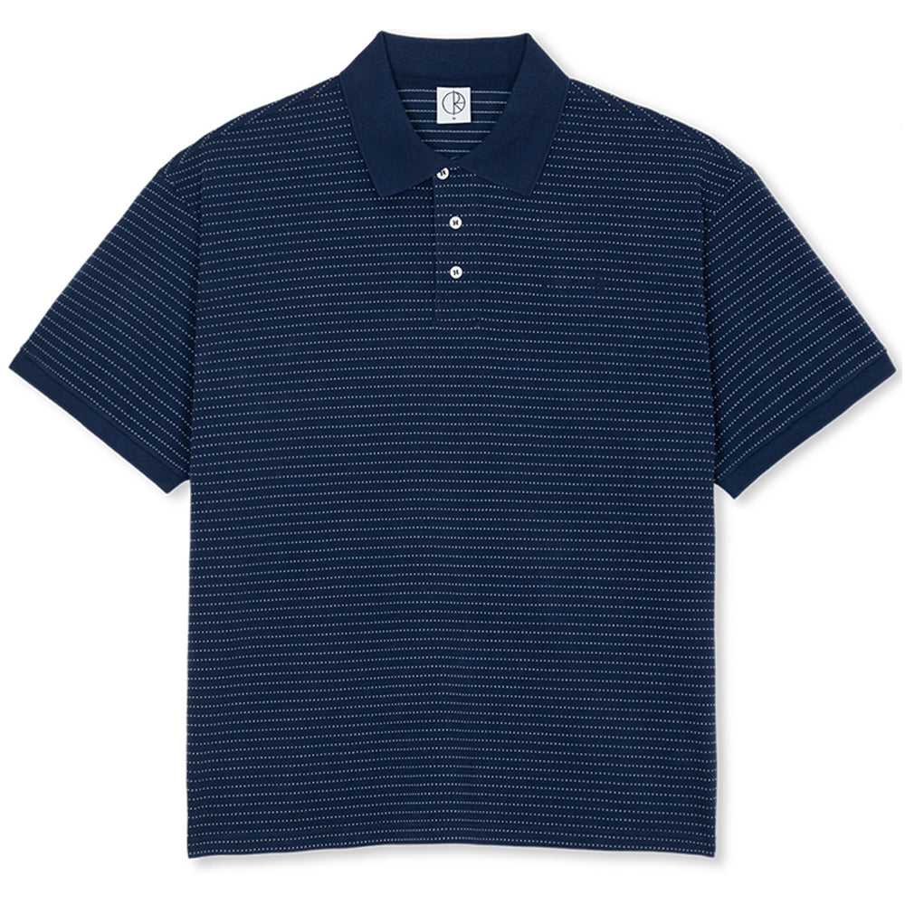 Polar Skate Co Dots Surf Polo Shirt Dark Blue