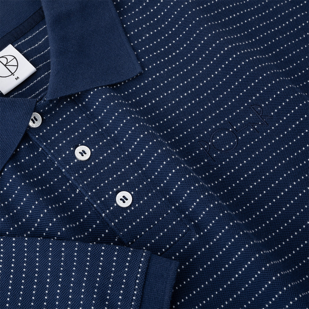 Polar Skate Co Dots Surf Polo Shirt Dark Blue