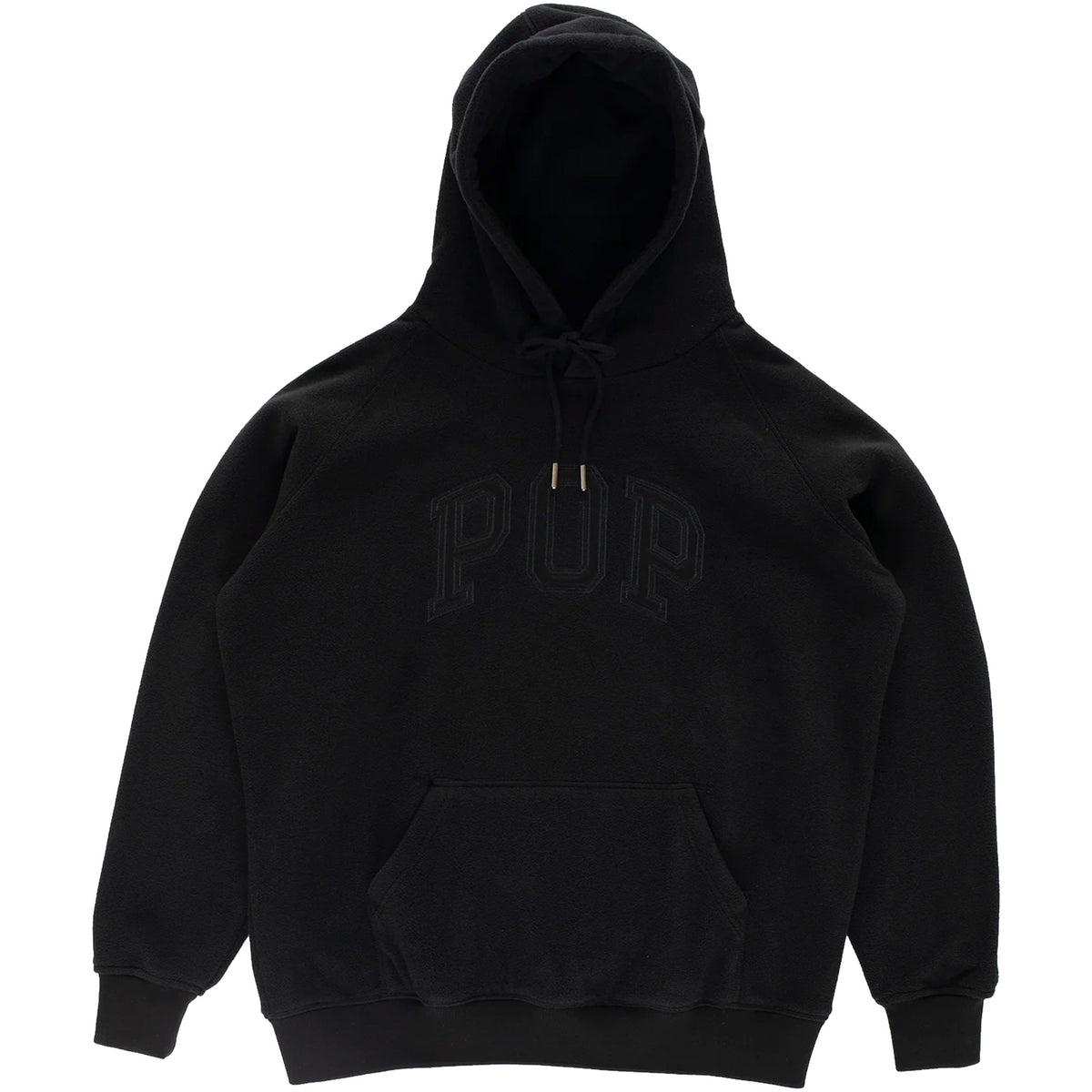 Pop Trading Company Arch Hooded Sweatshirt Black Fleece