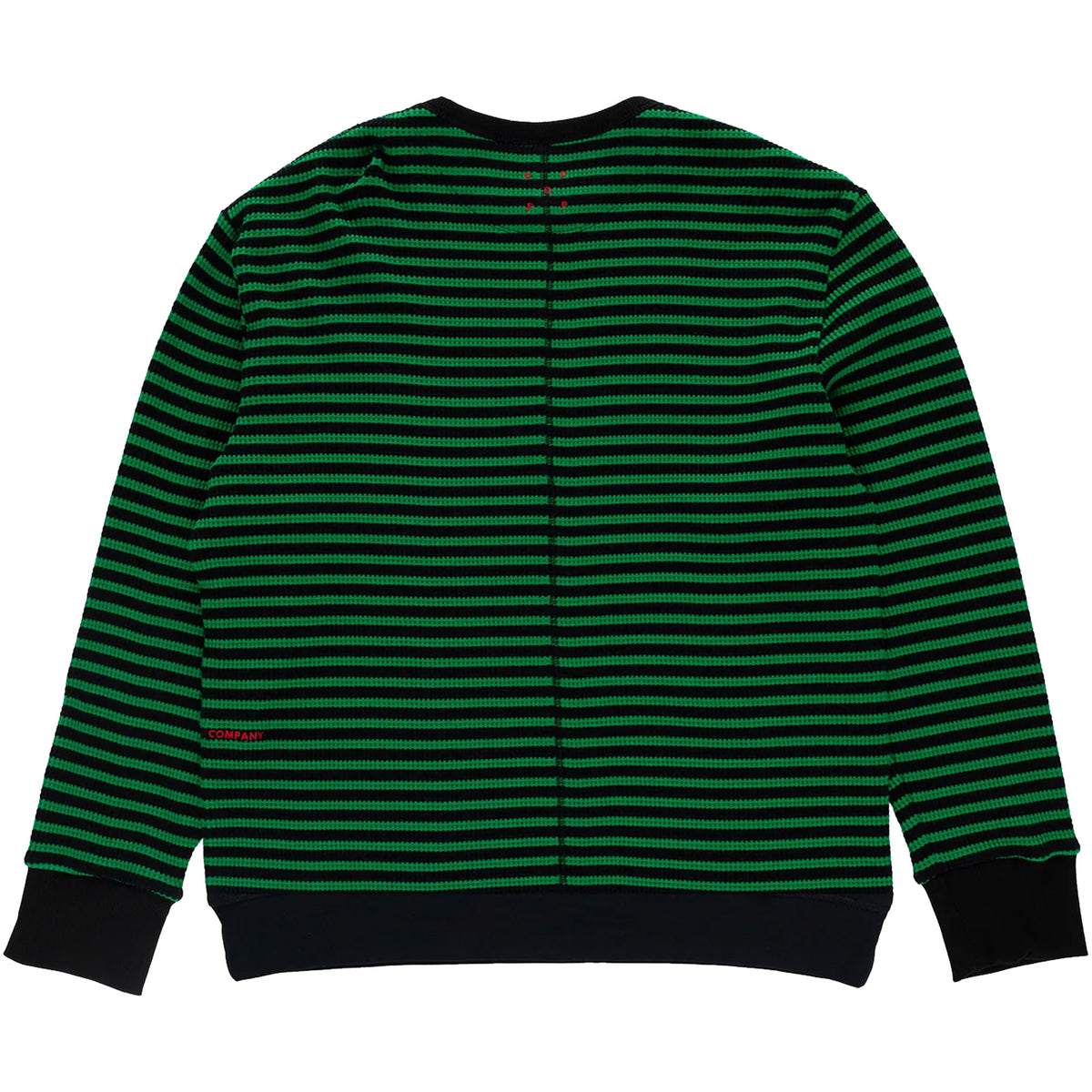 Pop Trading Company Striped Waffle Crewneck Juniper/Black