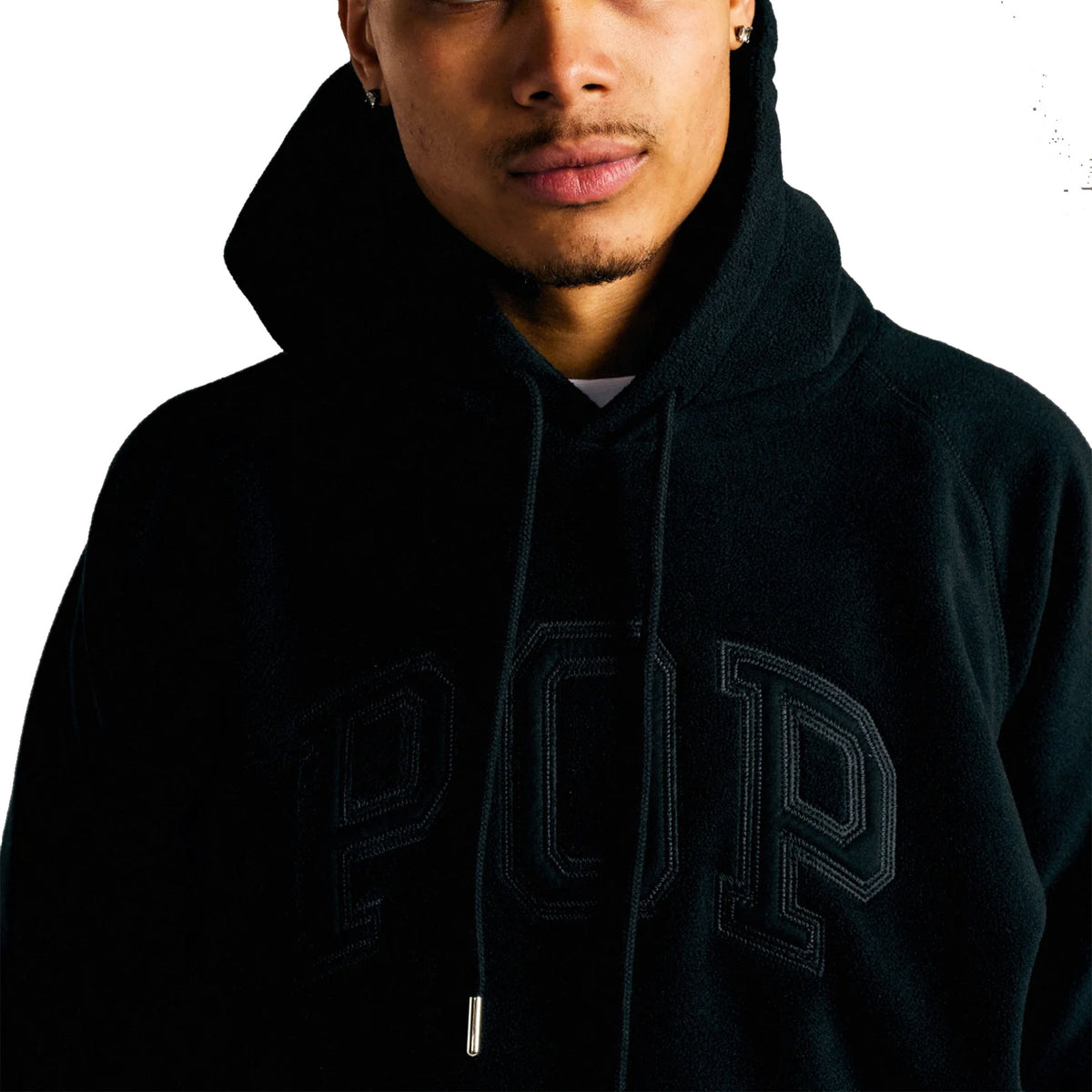 Pop Trading Company Arch Hooded Sweatshirt Black Fleece