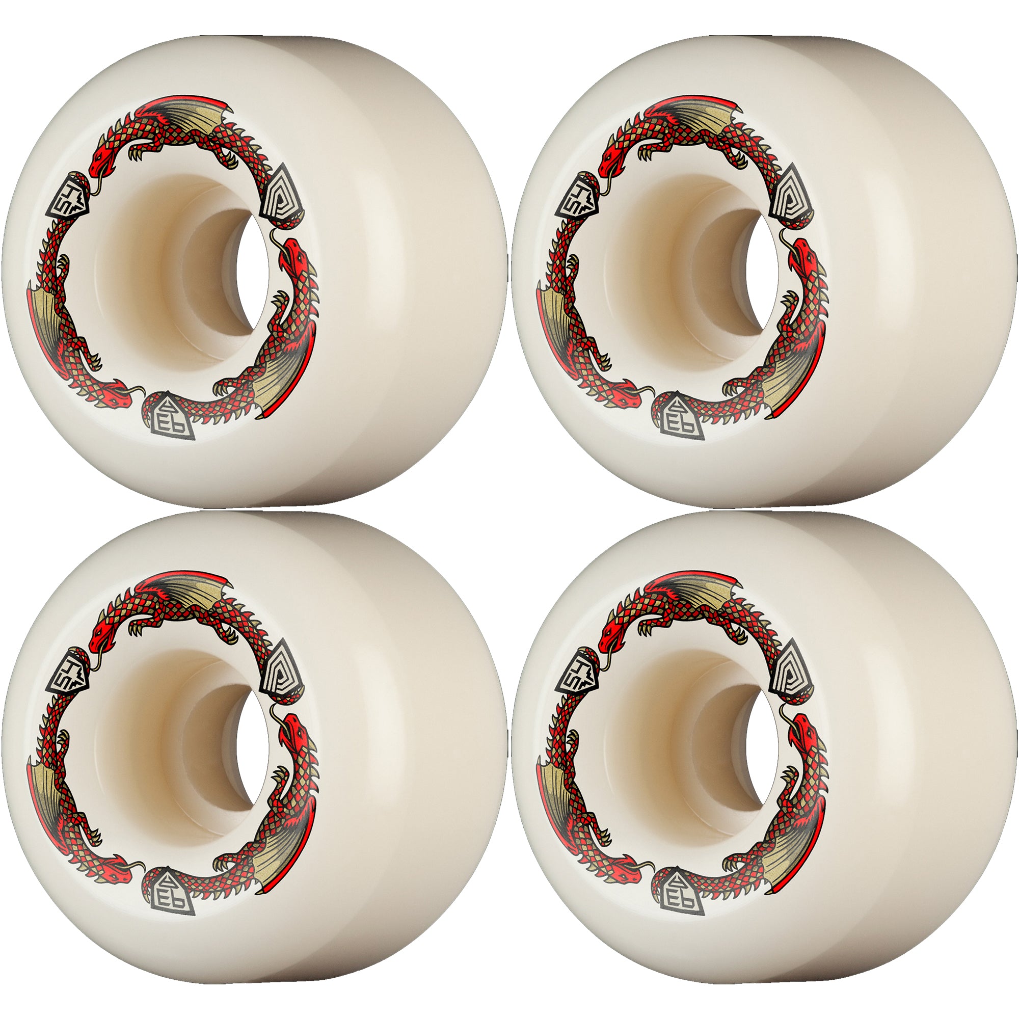 Powell Peralta Dragon Formula 93A A2 Red Skateboard Wheels 54mm x 39mm