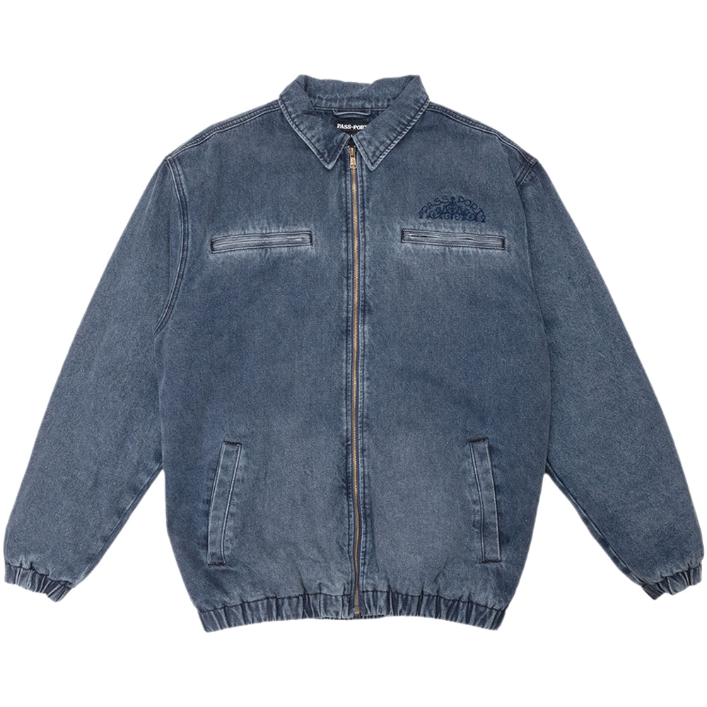 Pass~Port Vineyard Birds Denim Delivery Jacket Washed Indigo