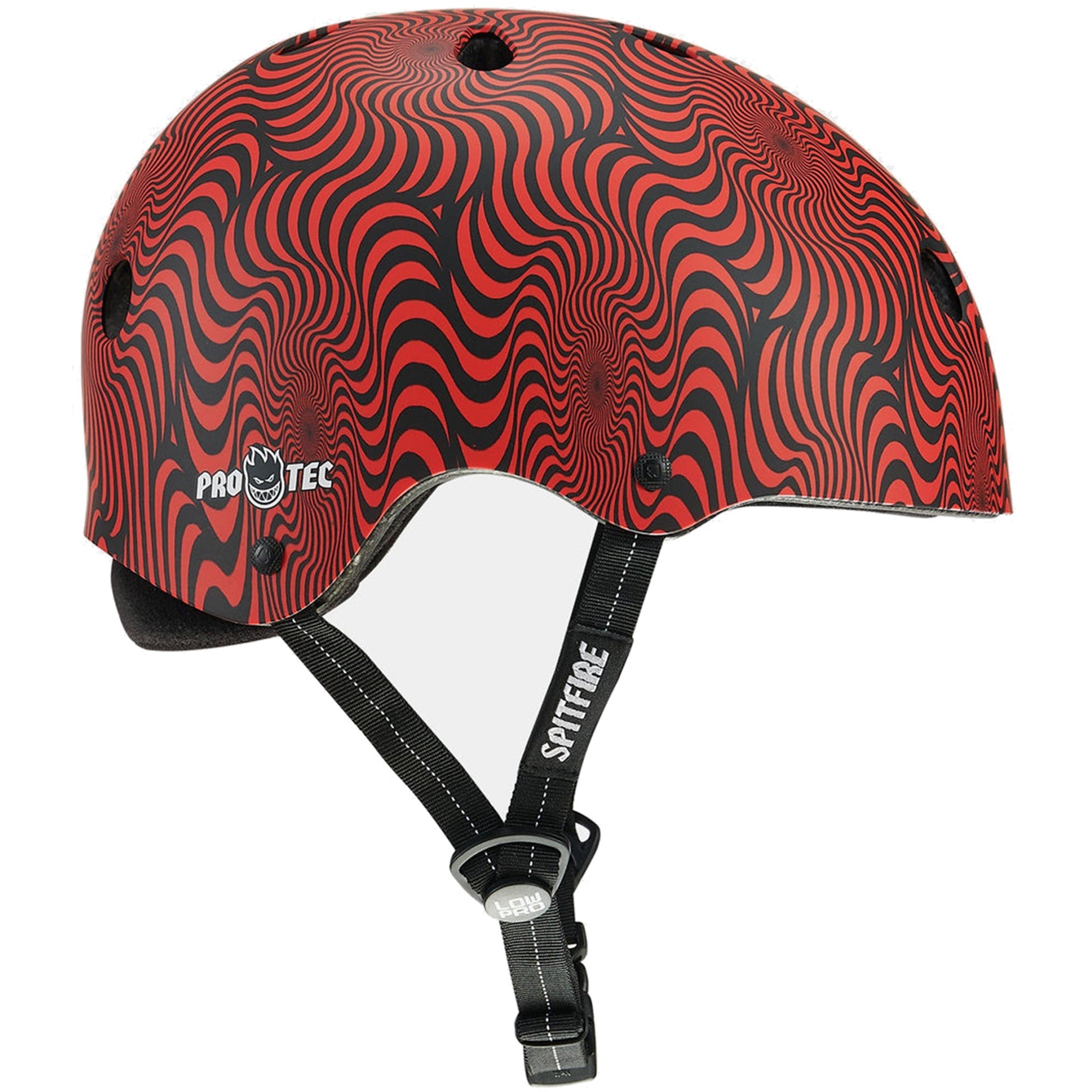 Pro-Tec x Spitfire Low Pro Swirl Helmet Red