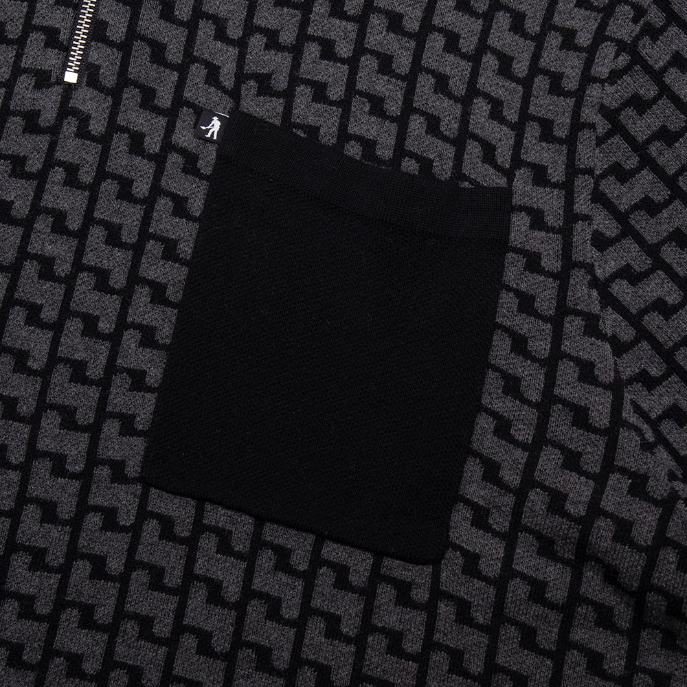 Pass~Port Drain Knit Polo Black