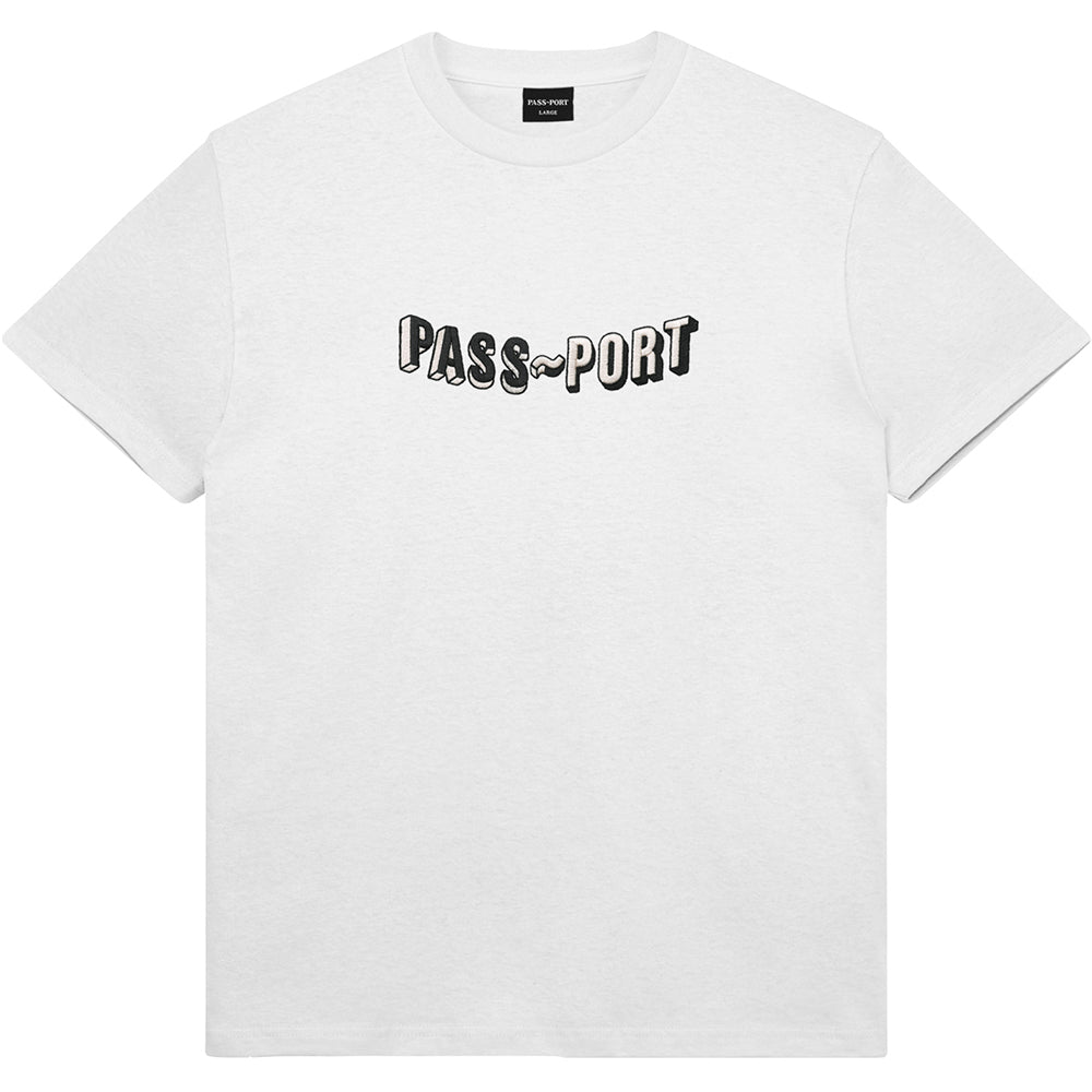 Pass~Port Sunken Logo Embroidery Tee White