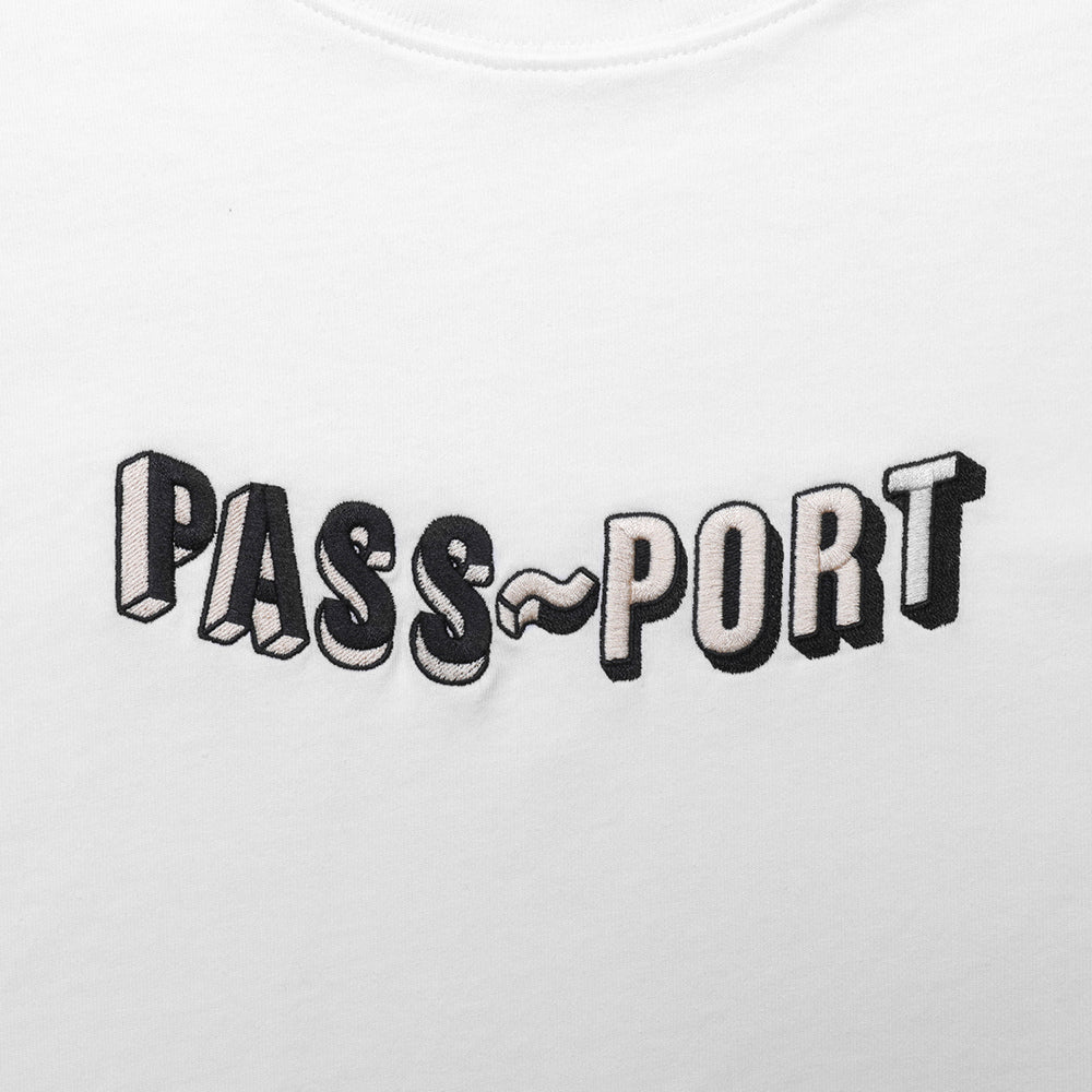 Pass~Port Sunken Logo Embroidery Tee White