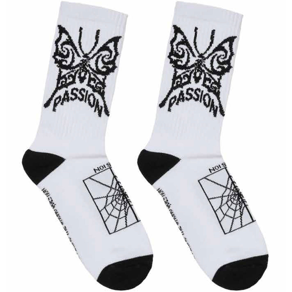 Passion Butterfly Socks White