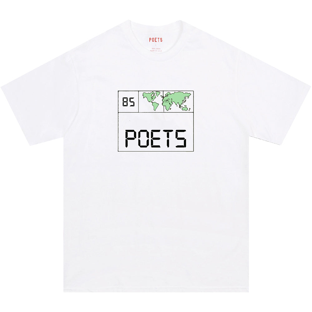 Poets World Clock Tee White
