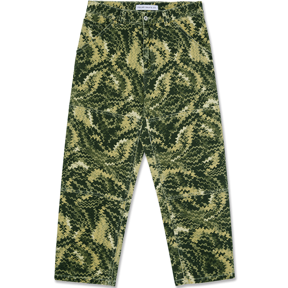 Polar Skate Co '93! Work Pants Camo Green