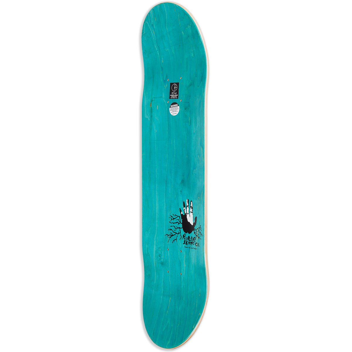 Polar Skate Co Aaron Herrington Hands Off White Skateboard Deck 8.125" Short