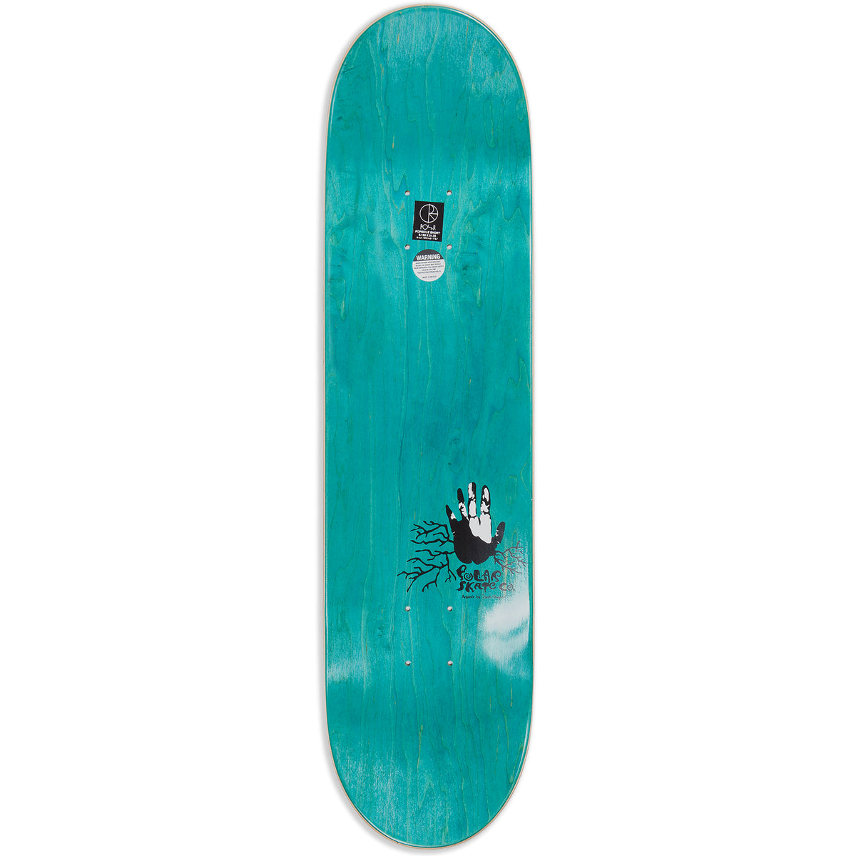 Polar Skate Co Aaron Herrington Hands Off White Skateboard Deck 8.125" Short