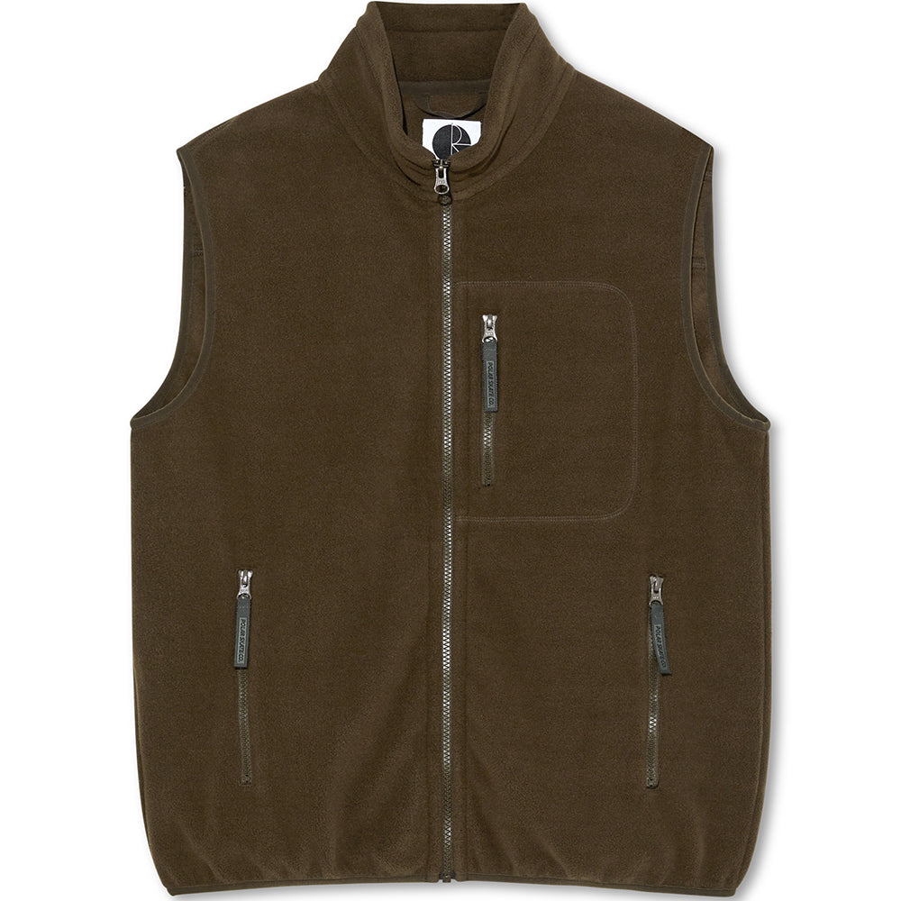 Polar Skate Co Basic Fleece Vest Brown