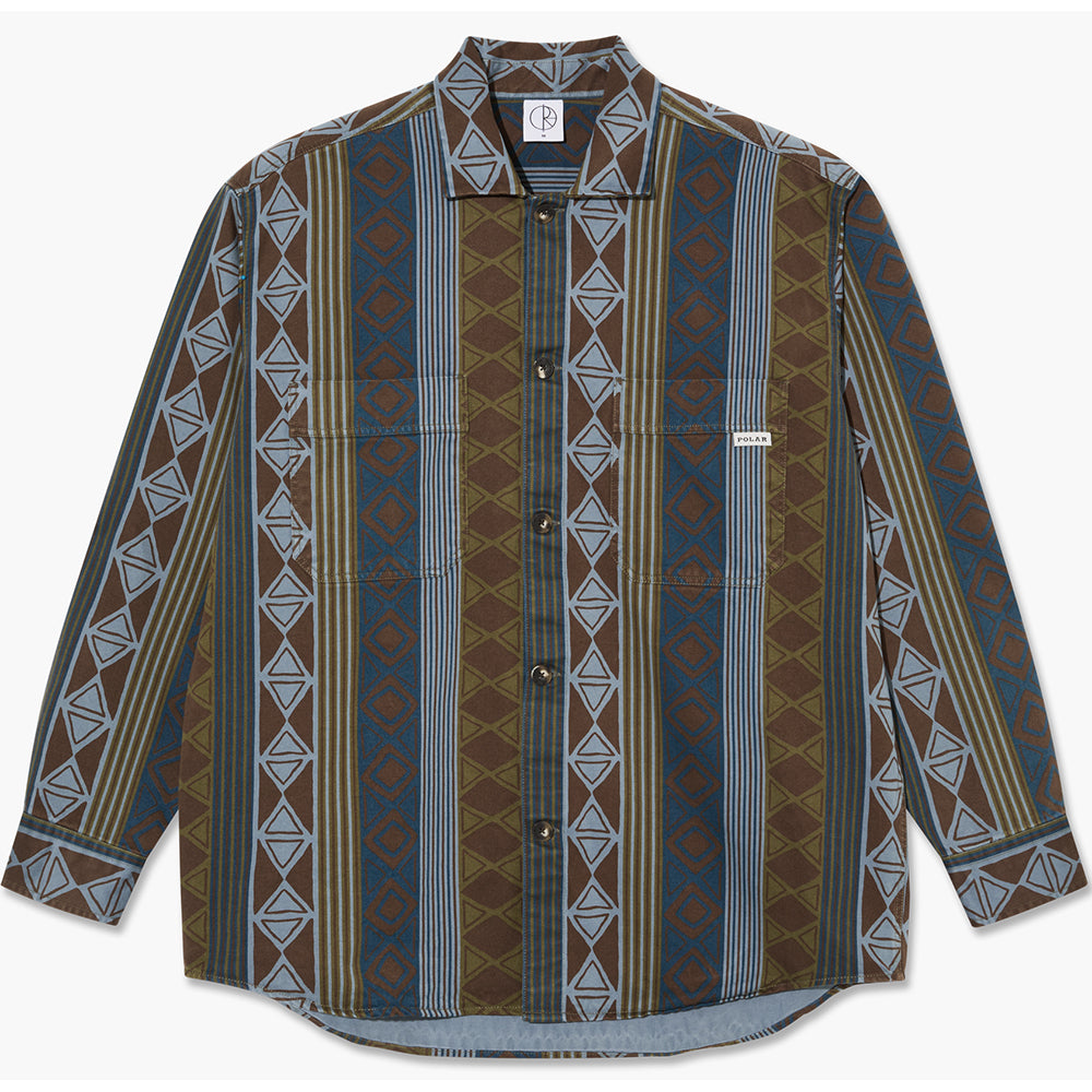 Polar Skate Co Big Boy Overshirt Blue Green Mix