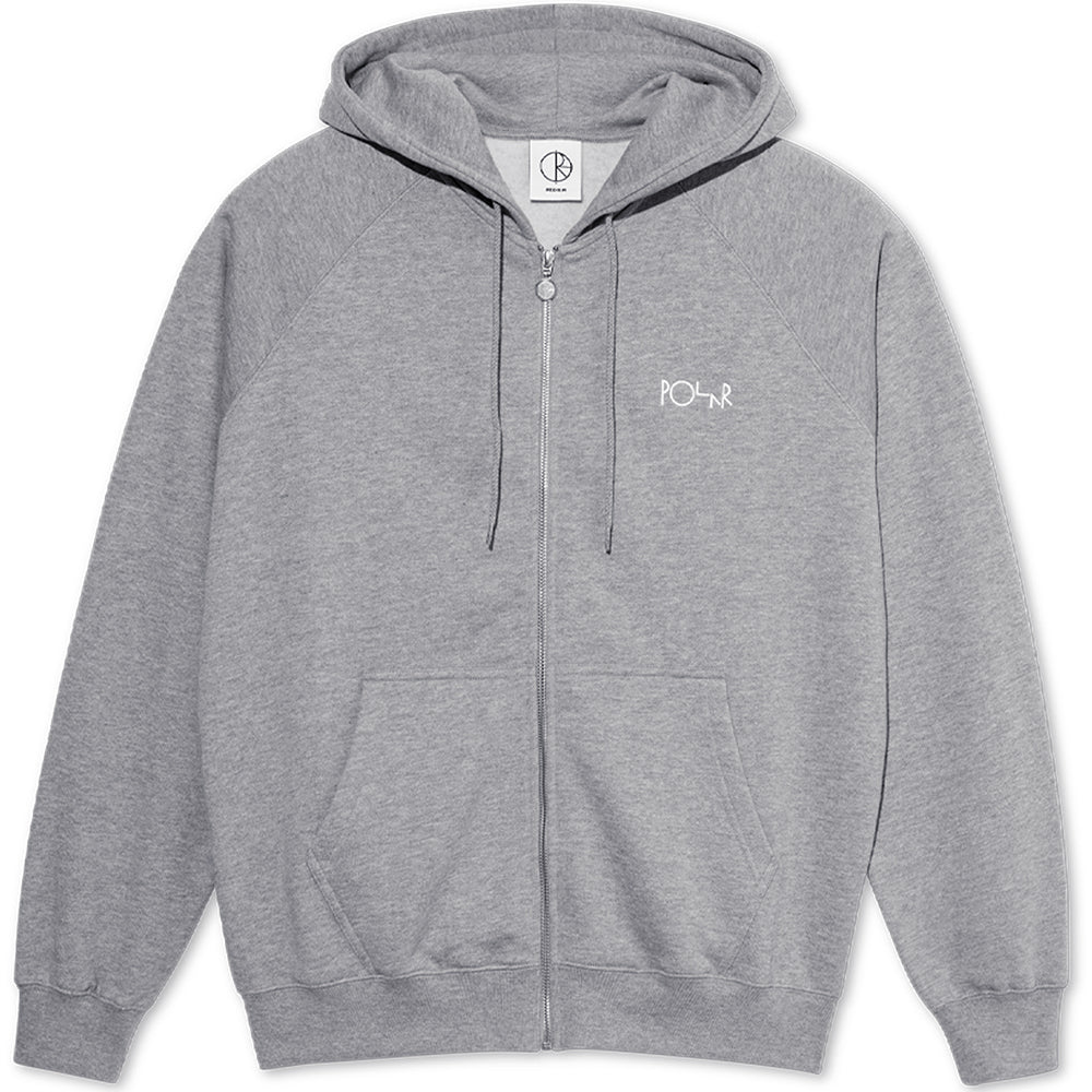 Polar Skate Co Default Zip Hoodie Heather Grey